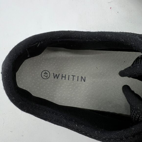 WHITIN Sneakers Mens 13.5 Black Canvas Barefoot Minimalist Zero Drop Athletic 47 - Picture 10 of 13